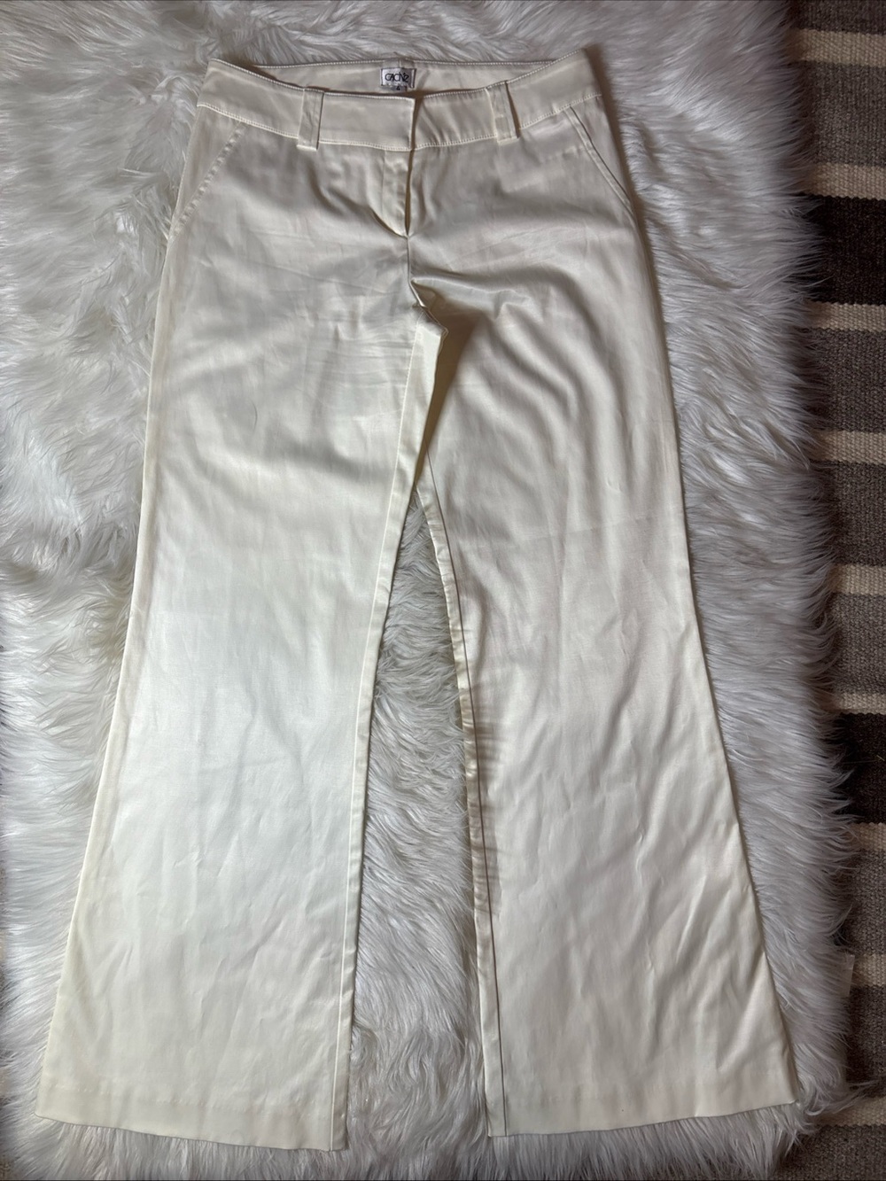 Cache Cream Boot Cut Flare Pants